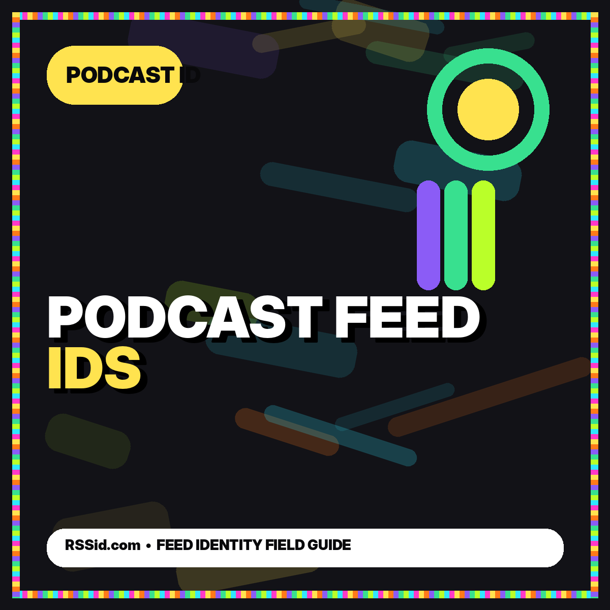 Podcast Feed IDs typography card